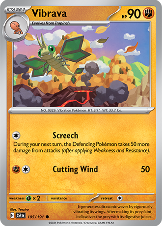 pokemon card value surging sparks Vibrava - 105/191 setting the stage for the supercharged Pikachu ex Surging Sparks Card Prices —