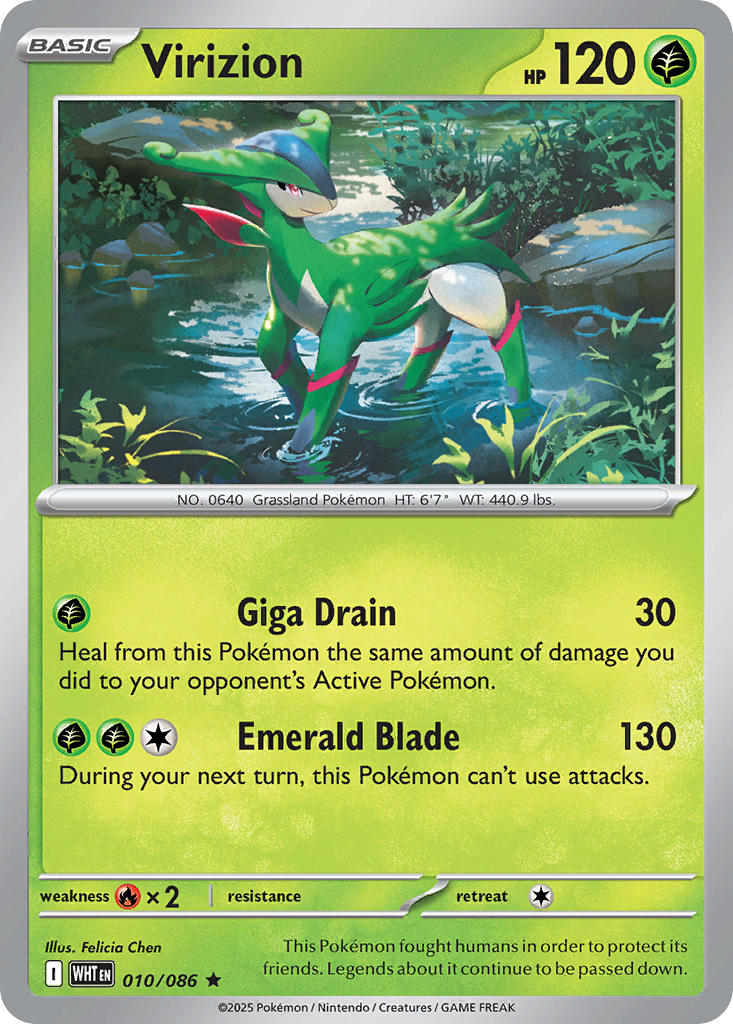 Virizion - 010/086 - White Flare - Holo - Card Cavern