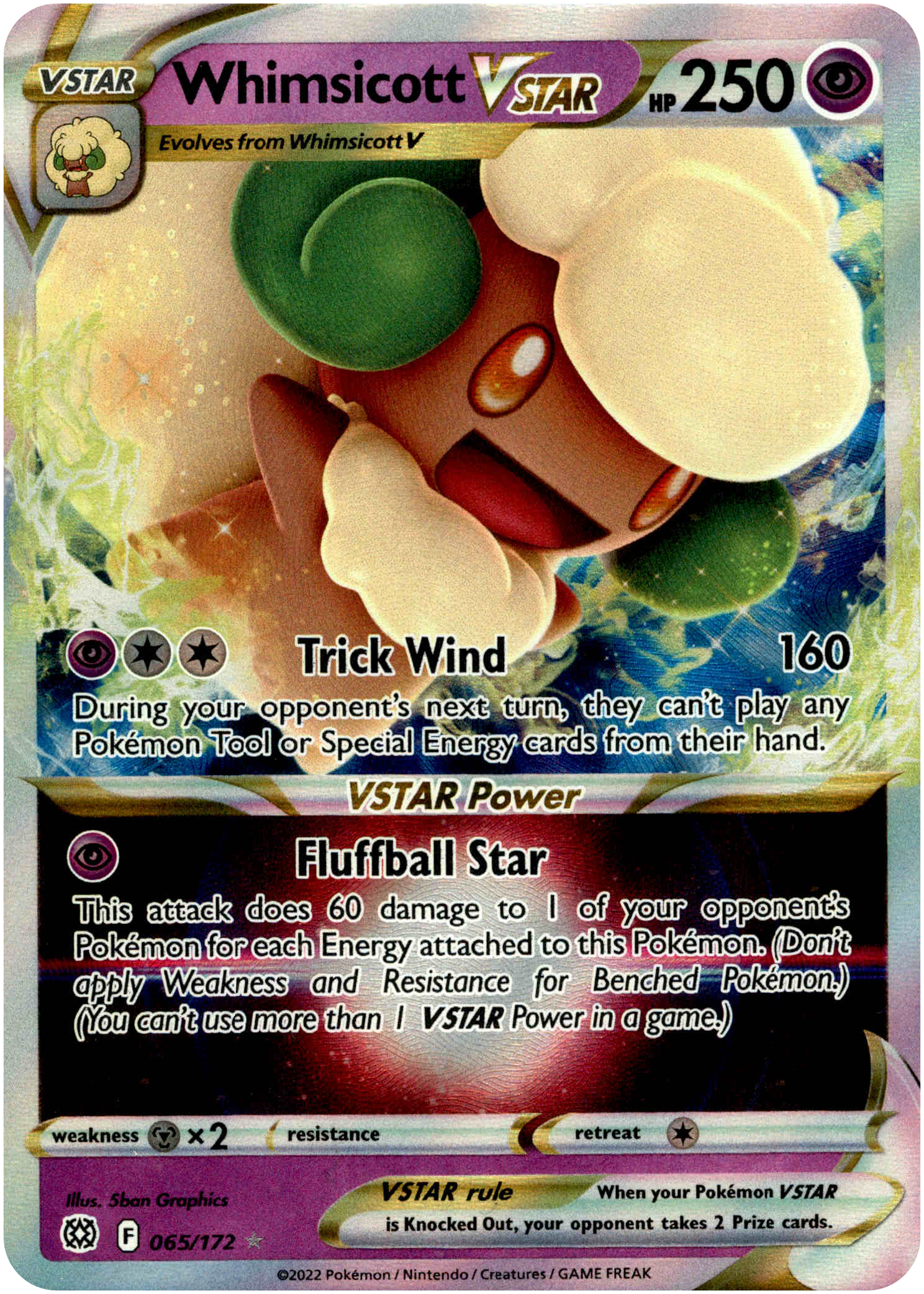 Whimsicott VSTAR - 065/172 - Brilliant Stars - Card Cavern