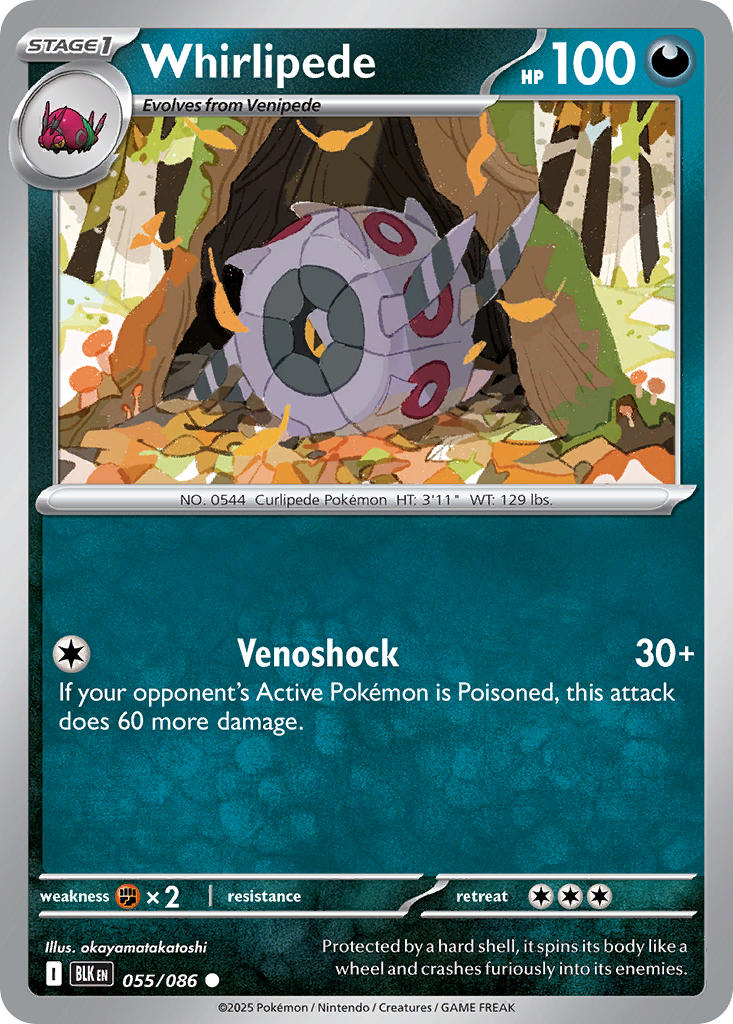 Whirlipede - 055/086 - Black Bolt - Card Cavern