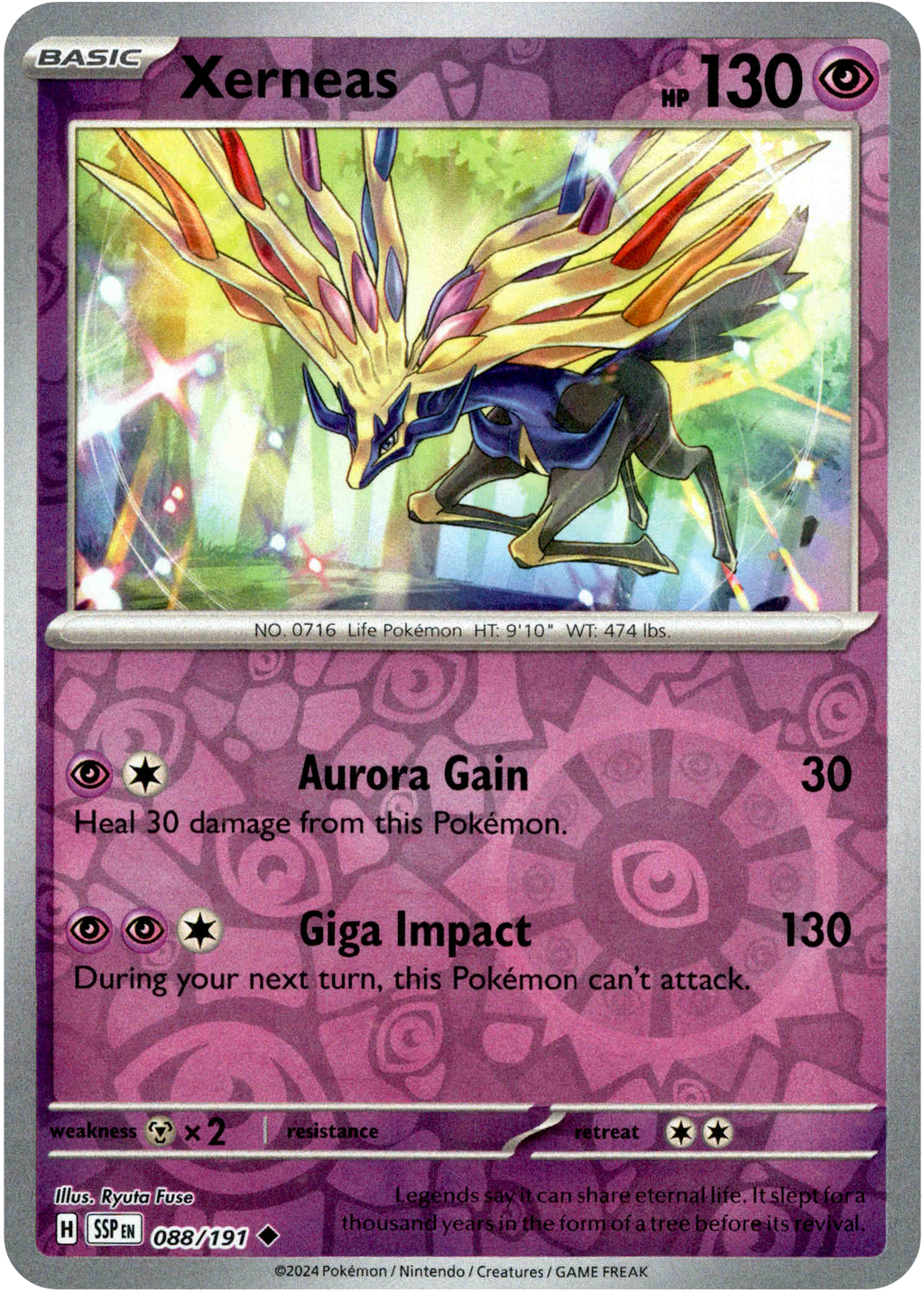 185 191 pokemon card Xerneas - 088/191 - Surging Sparks