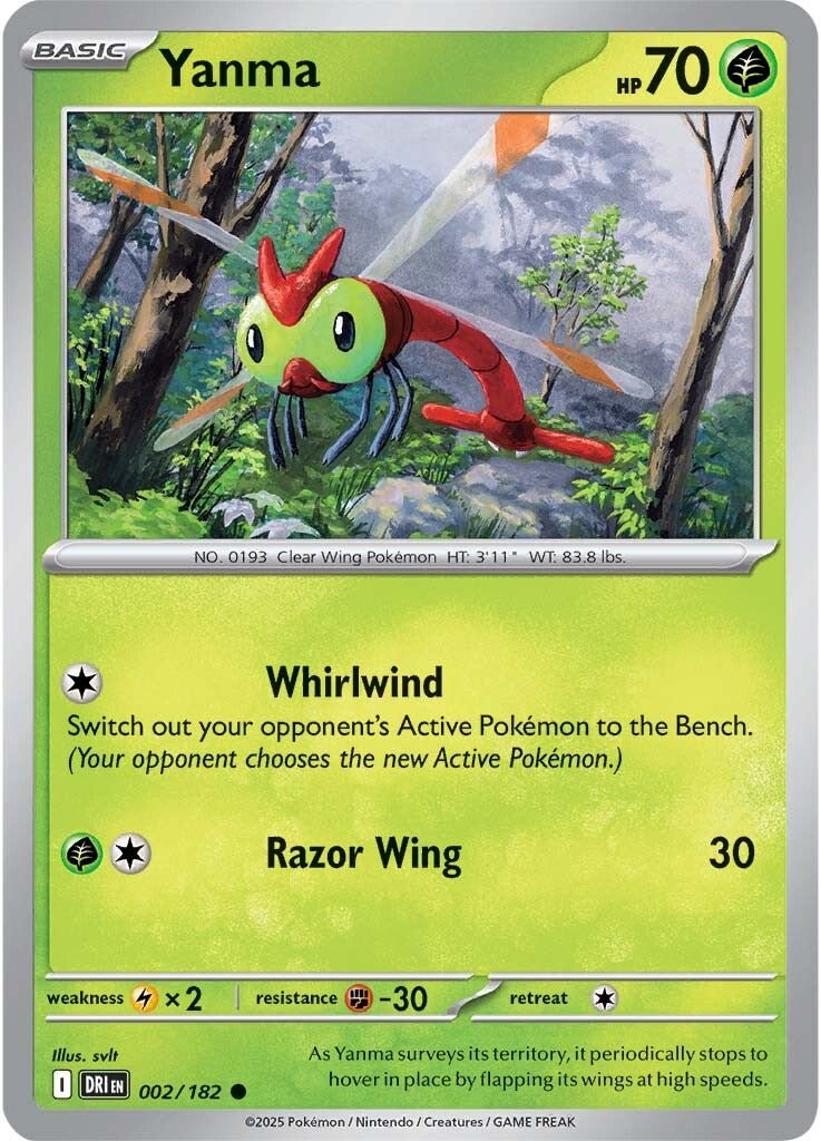 Yanma - 002/182 - Destined Rivals - Card Cavern