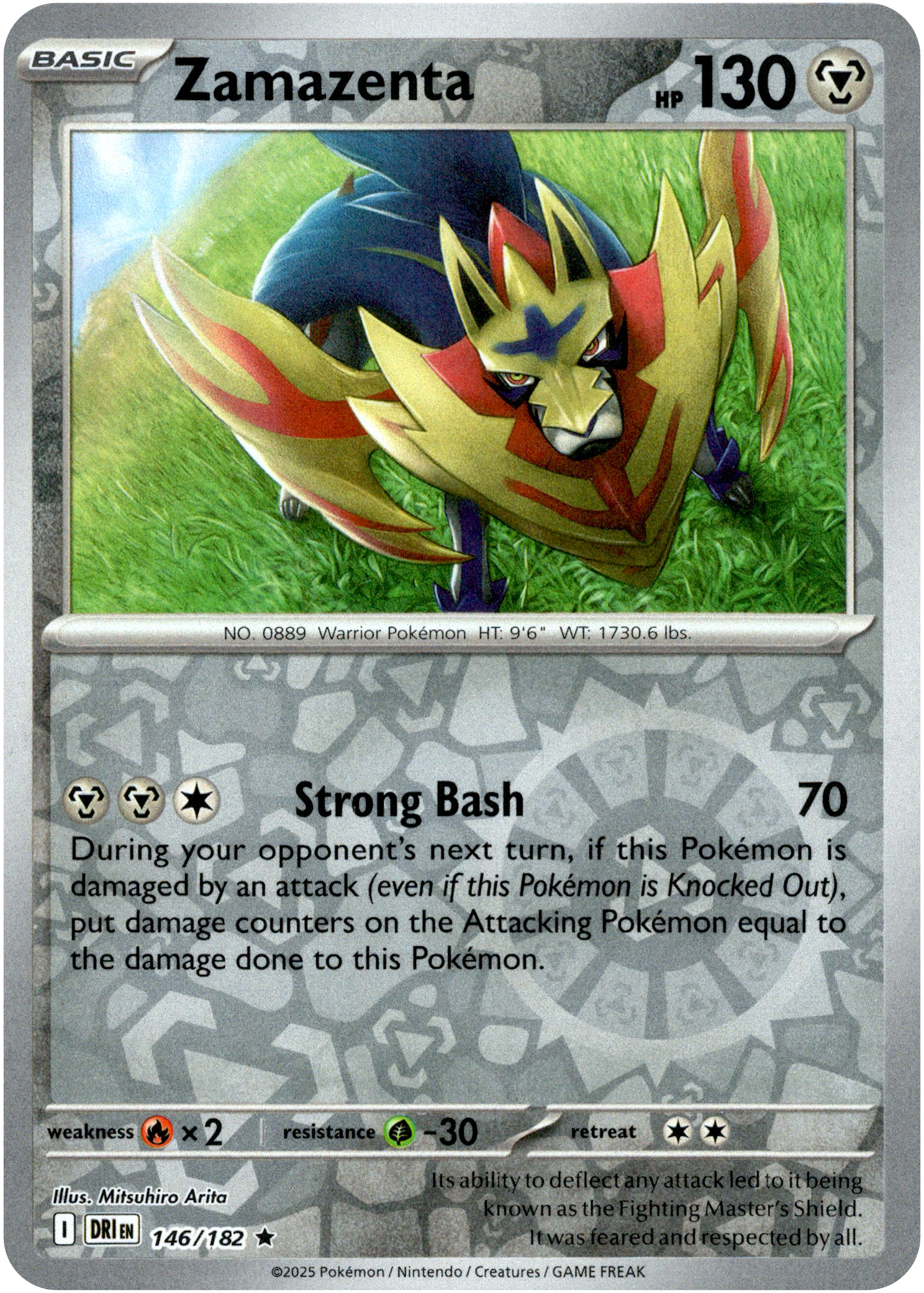 Zamazenta - 146/182 - Destined Rivals - Reverse Holo - Card Cavern