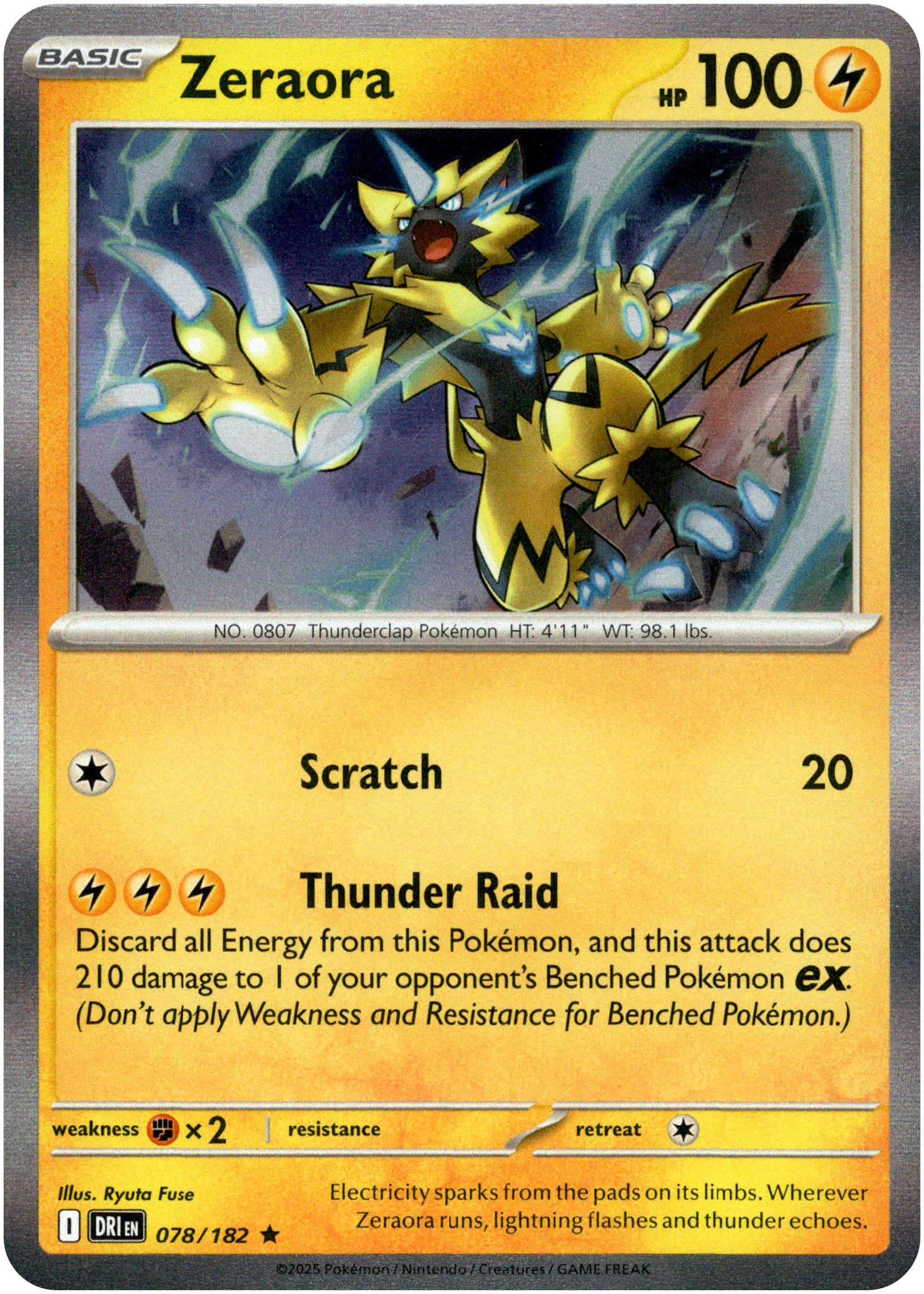 Zeraora - 078/182 - Destined Rivals - Holo - Card Cavern