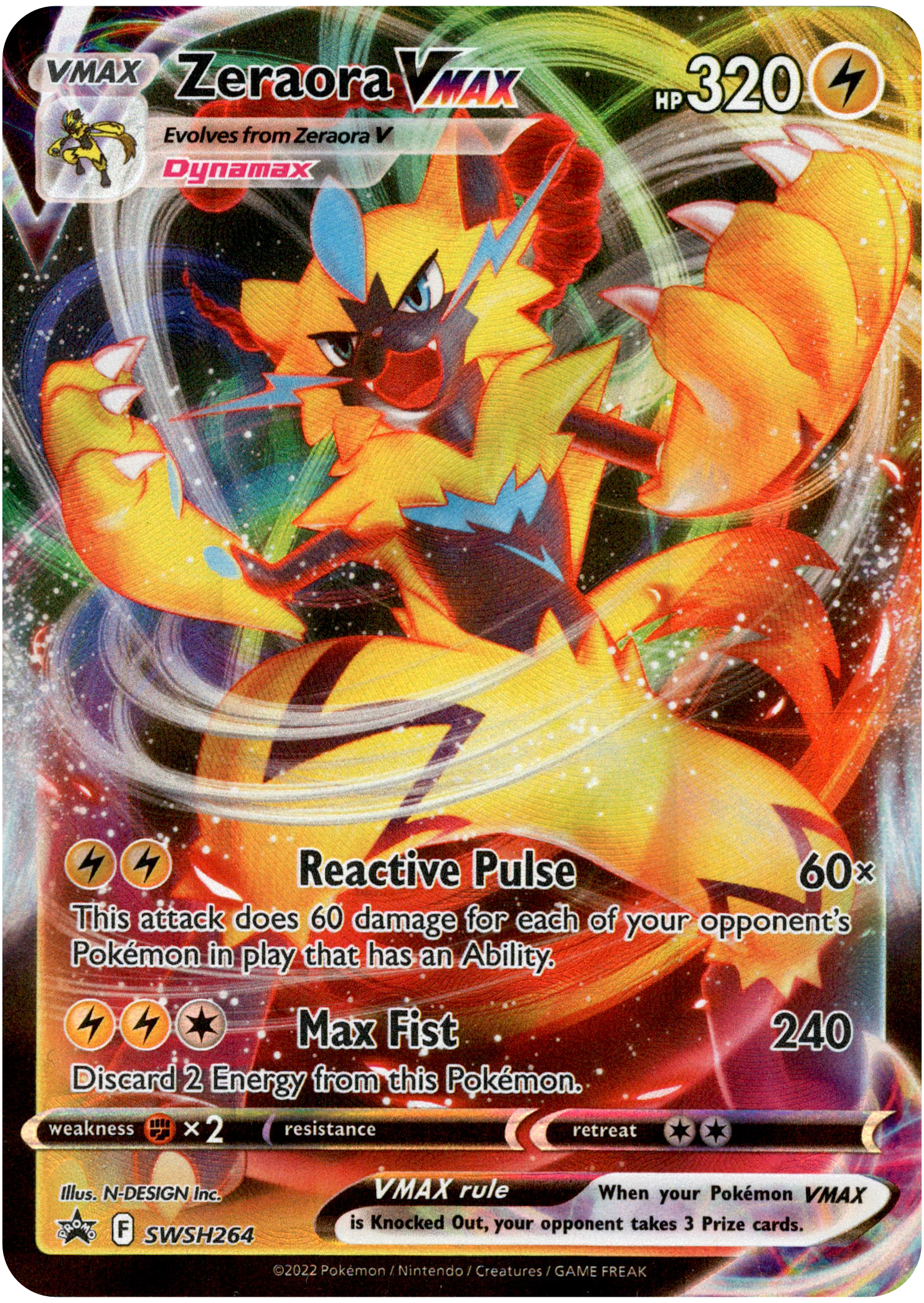 Zeraora VMAX - SWSH264 - Sword & Shield Promo - Card Cavern