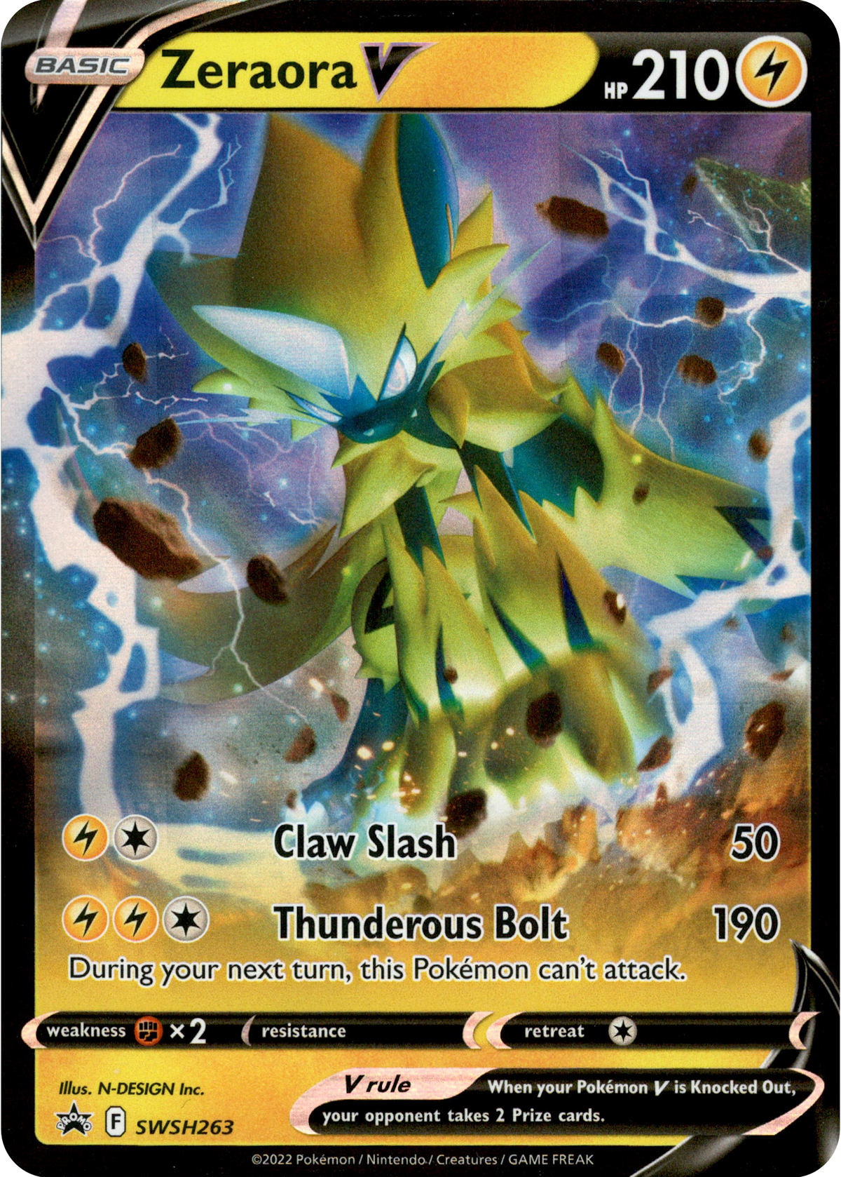 Zeraora V - SWSH263 - Sword & Shield Promo - Card Cavern