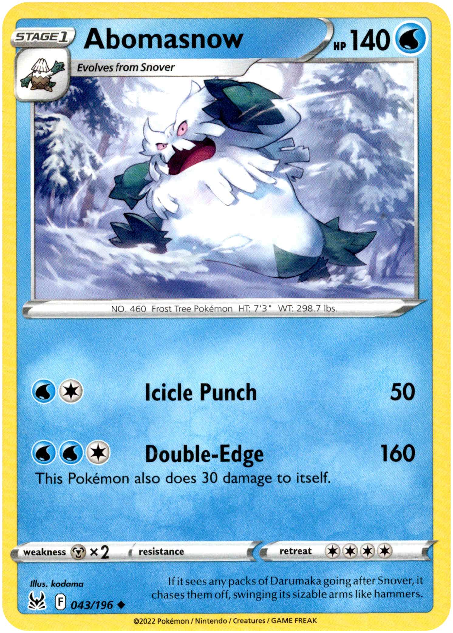 Abomasnow - 043/196 - Lost Origin - Card Cavern