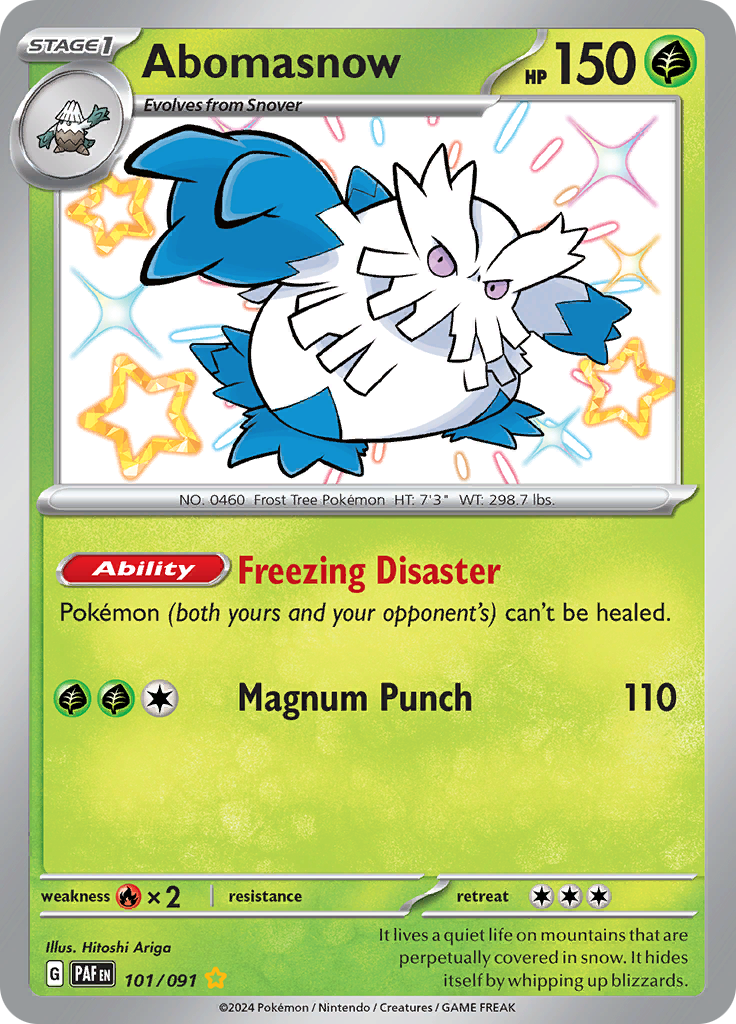 Abomasnow - 101/091 - Paldean Fates - Holo - Card Cavern