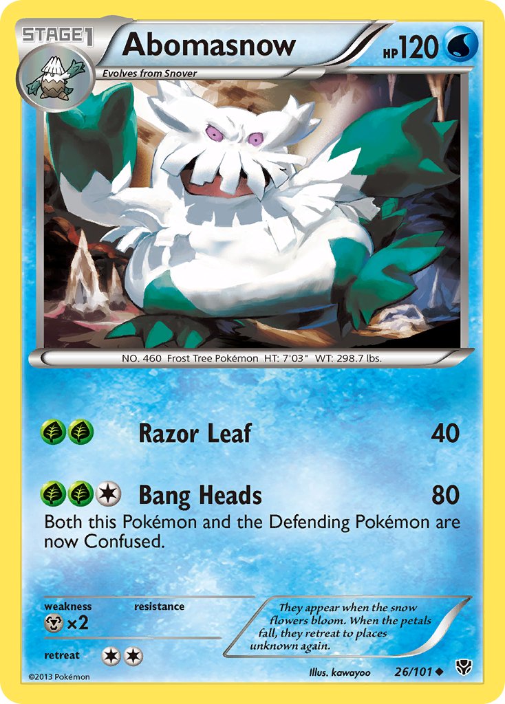 Abomasnow - 26/101 - Plasma Blast - Card Cavern