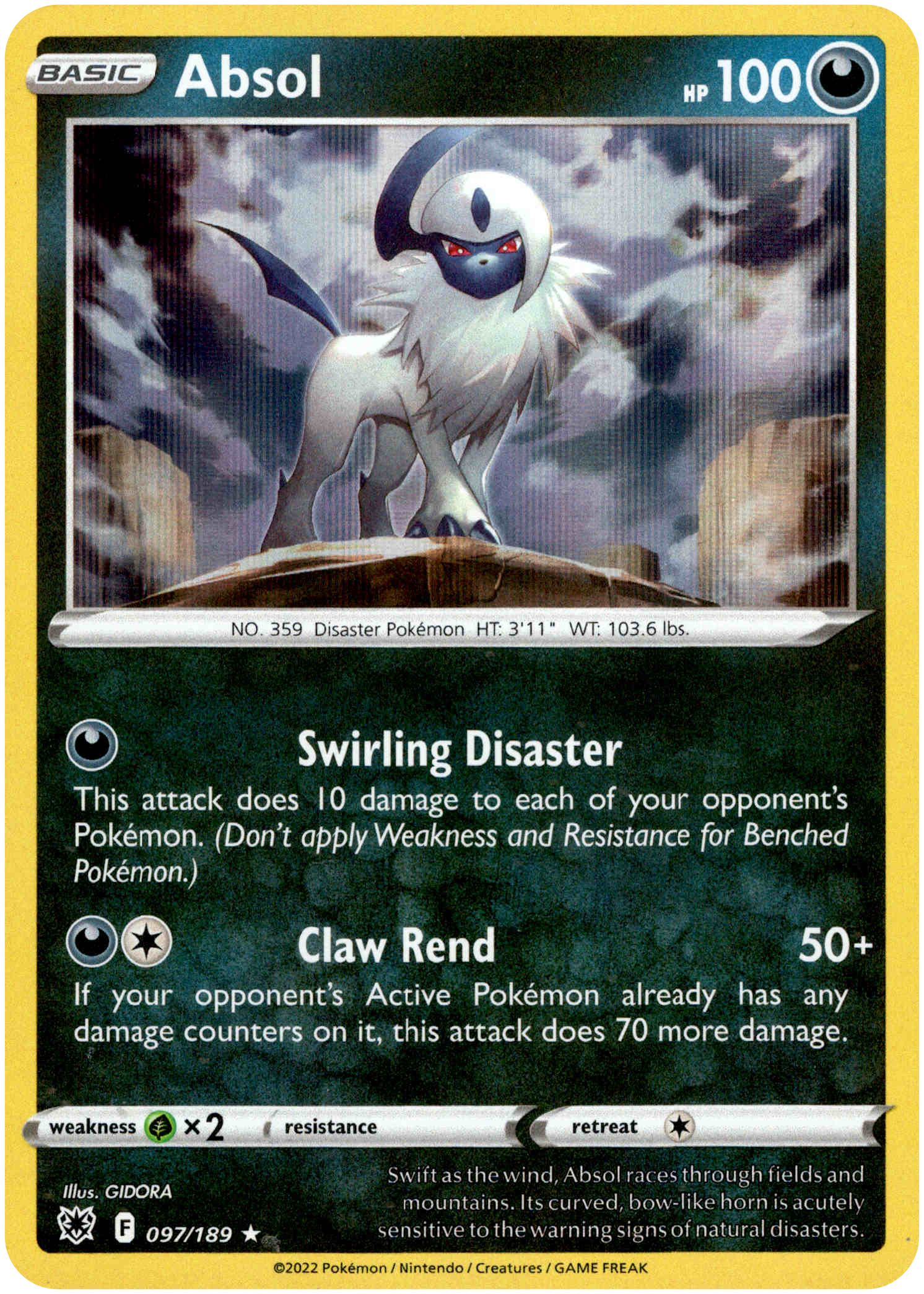Absol - 097/189 - Astral Radiance - Holo - Card Cavern