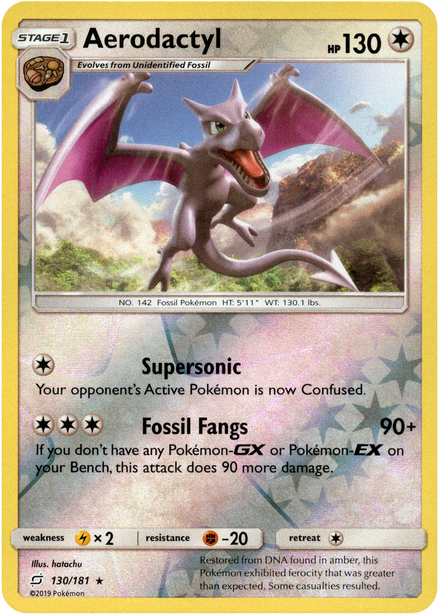 Aerodactyl - 130/181 - Team Up - Reverse Holo - Card Cavern