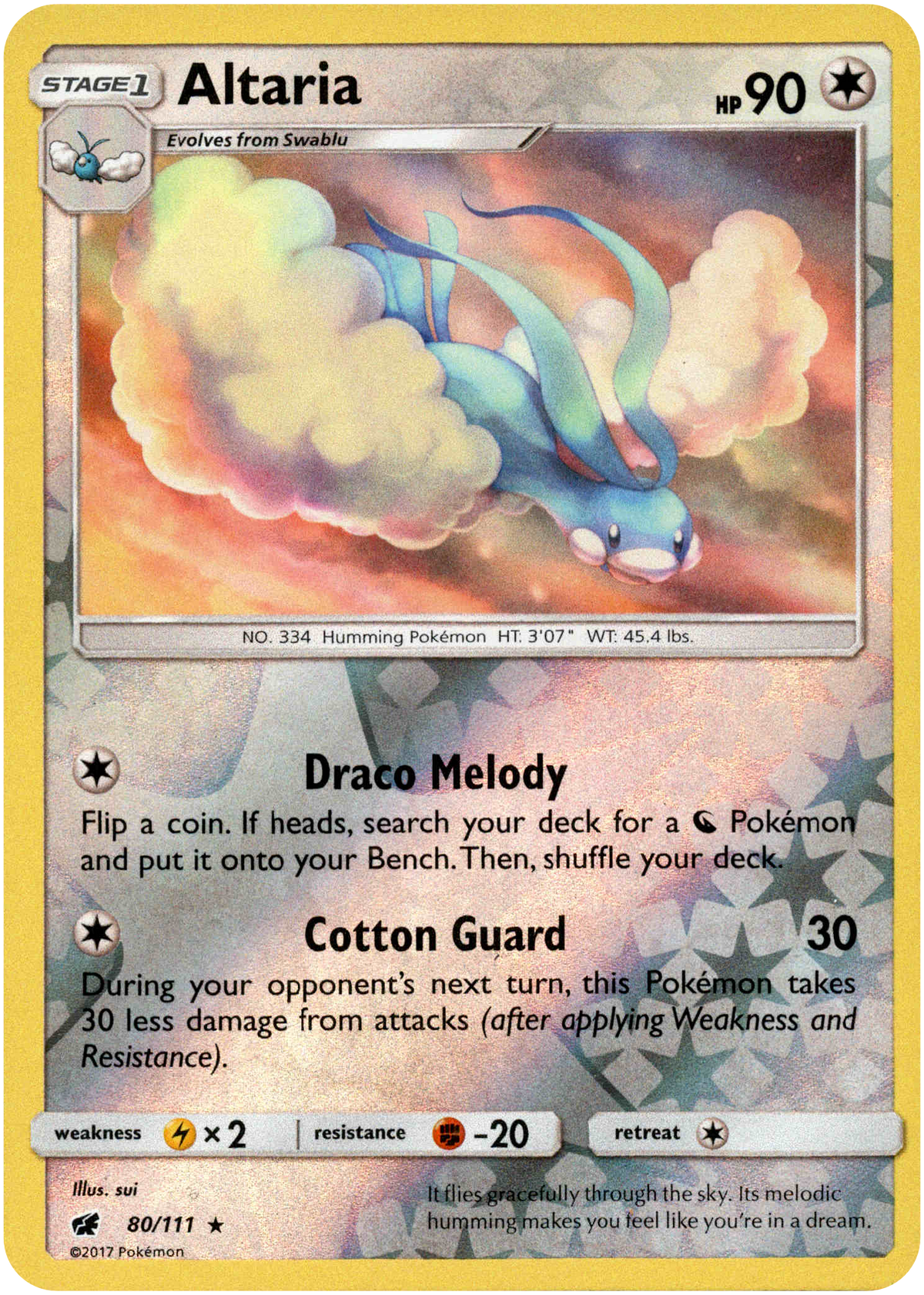 Altaria - 80/111 - Crimson Invasion - Reverse Holo - Card Cavern