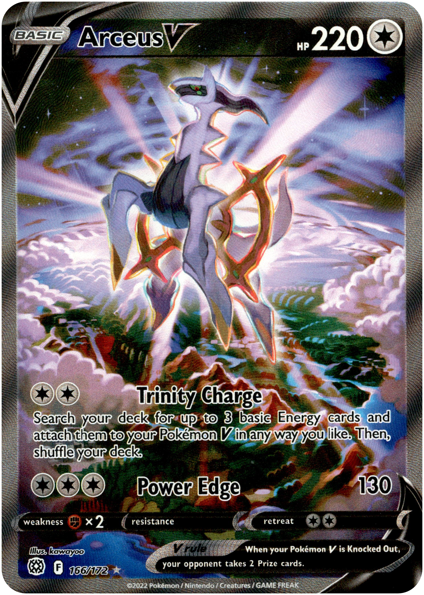 Arceus V Alternate Art - 166/172 - Brilliant Stars - Holo - Card Cavern
