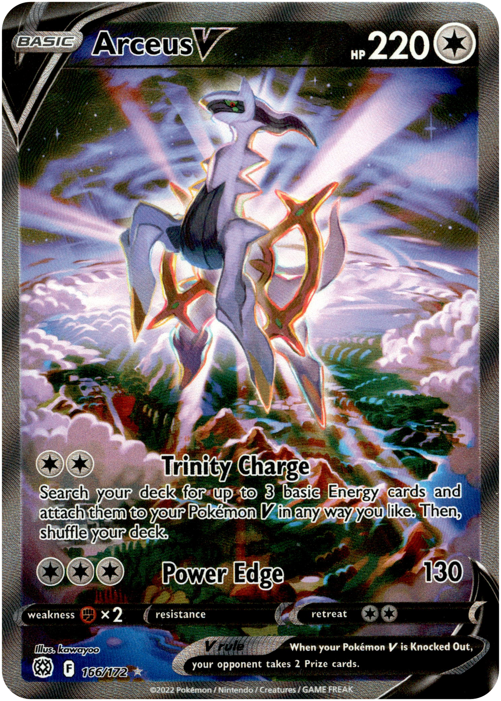 Raikou V 048/172 Ultra Rare Brilliant Stars Pokemon Card Near Mint