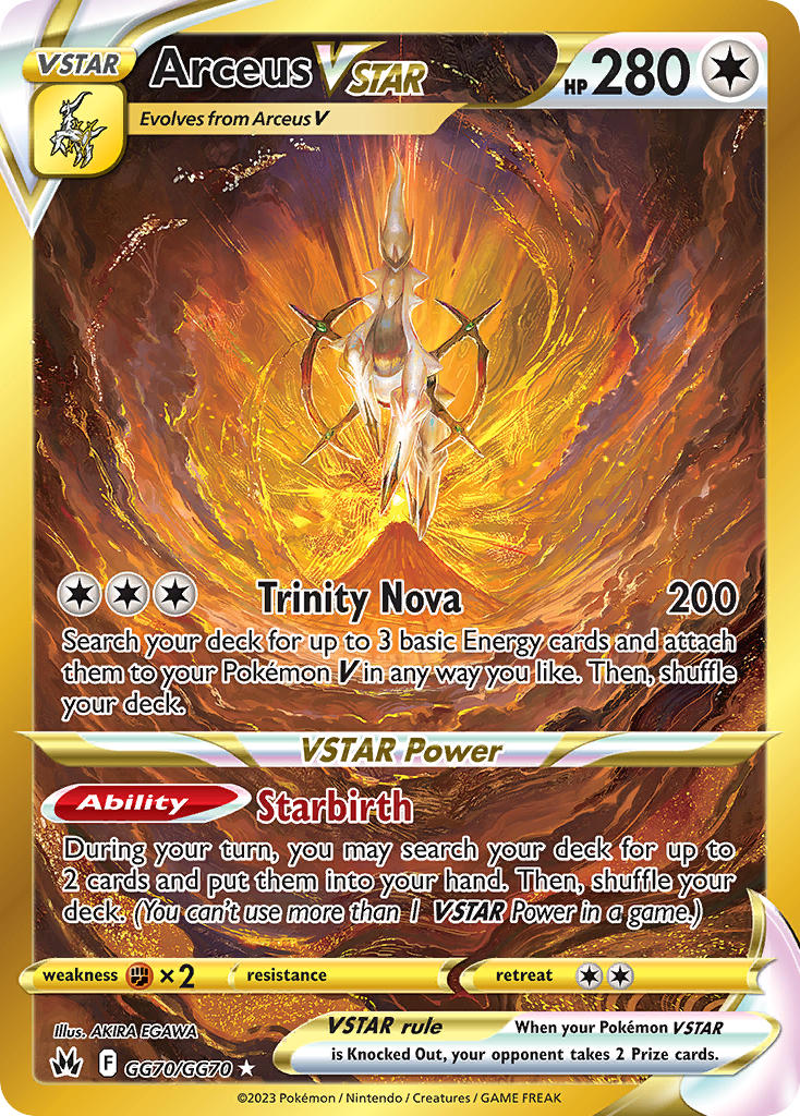 Arceus VSTAR Secret Rare - GG70/GG70 - Crown Zenith - Holo - Card Cavern