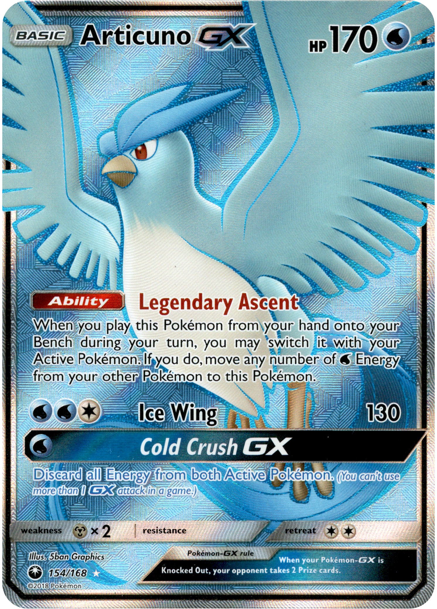 articuno pokemon card full art GX (Full Art) 154/168 Set Name:Eldritch Moon - Black mistério move any number of Optimus Prime Hero Card