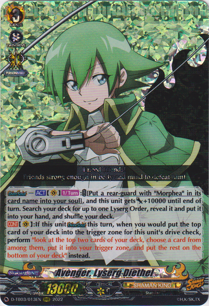 Avenger, Lyserg Diethel - D-TB03/013EN - Shaman King - Card Cavern