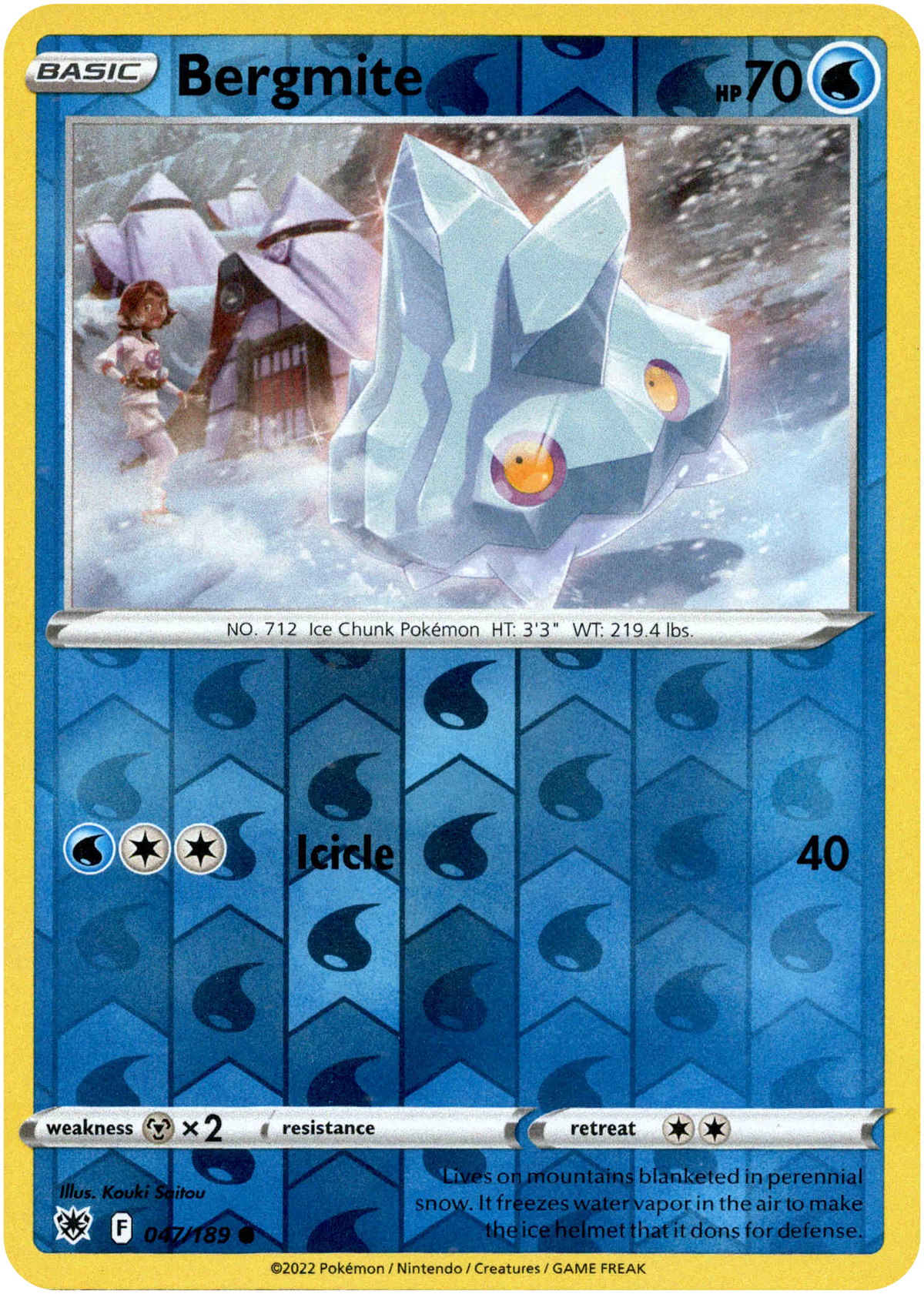Bergmite - 047/189 - Astral Radiance - Reverse Holo - Card Cavern