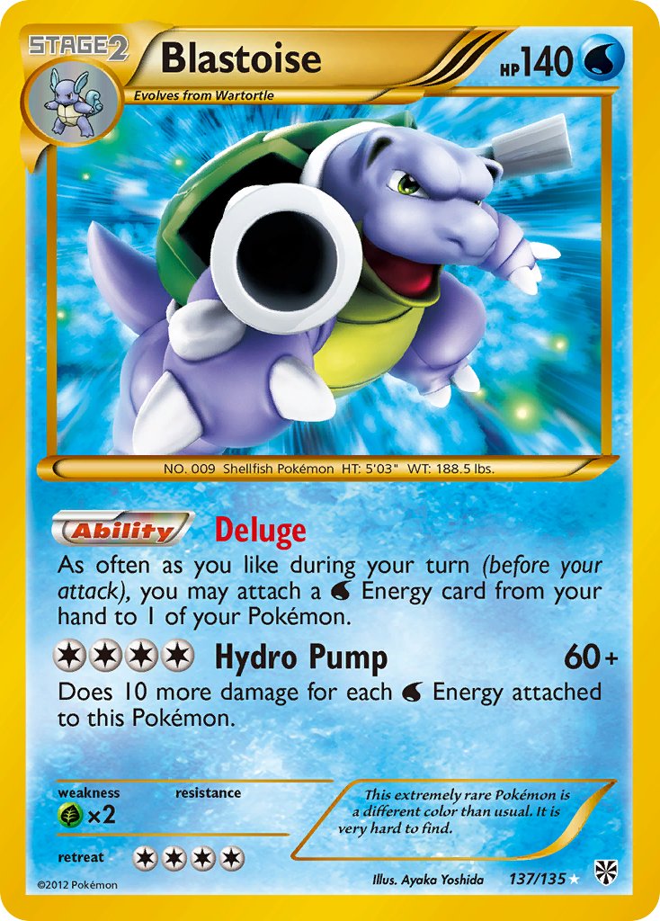 Blastoise Secret Rare 137/135 - Plasma Storm - Holo - Card Cavern