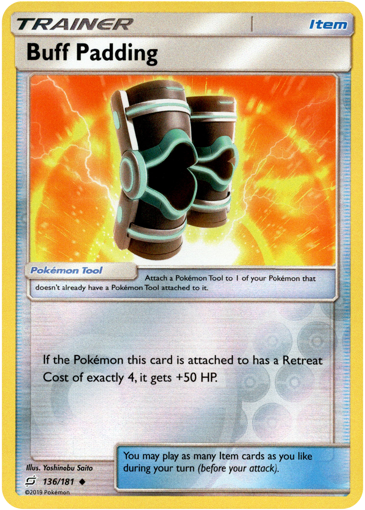 Buff Padding - 136/181 - Team Up - Reverse Holo - Card Cavern