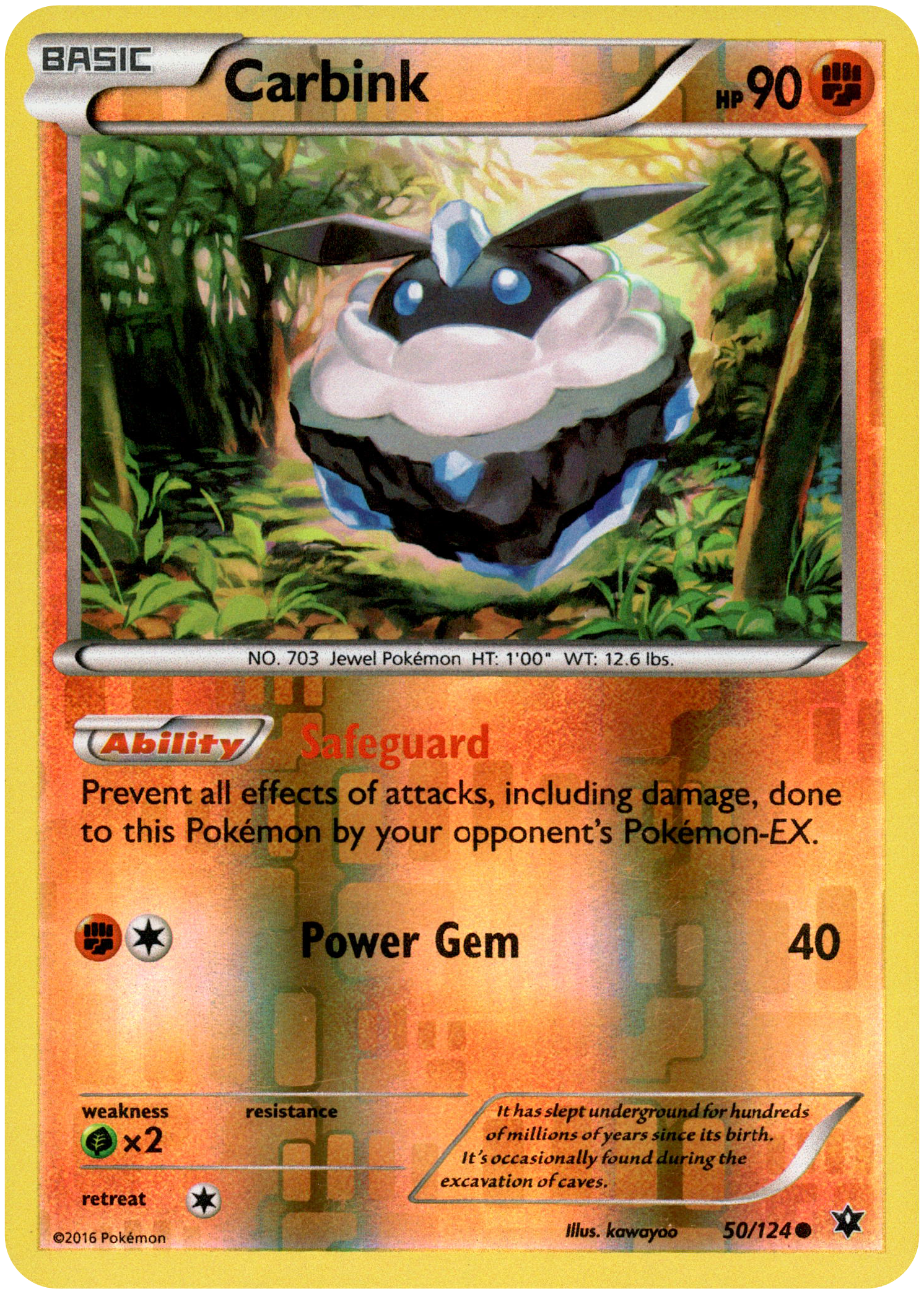 Carbink - 50/124 - Fates Collide - Reverse Holo - Card Cavern