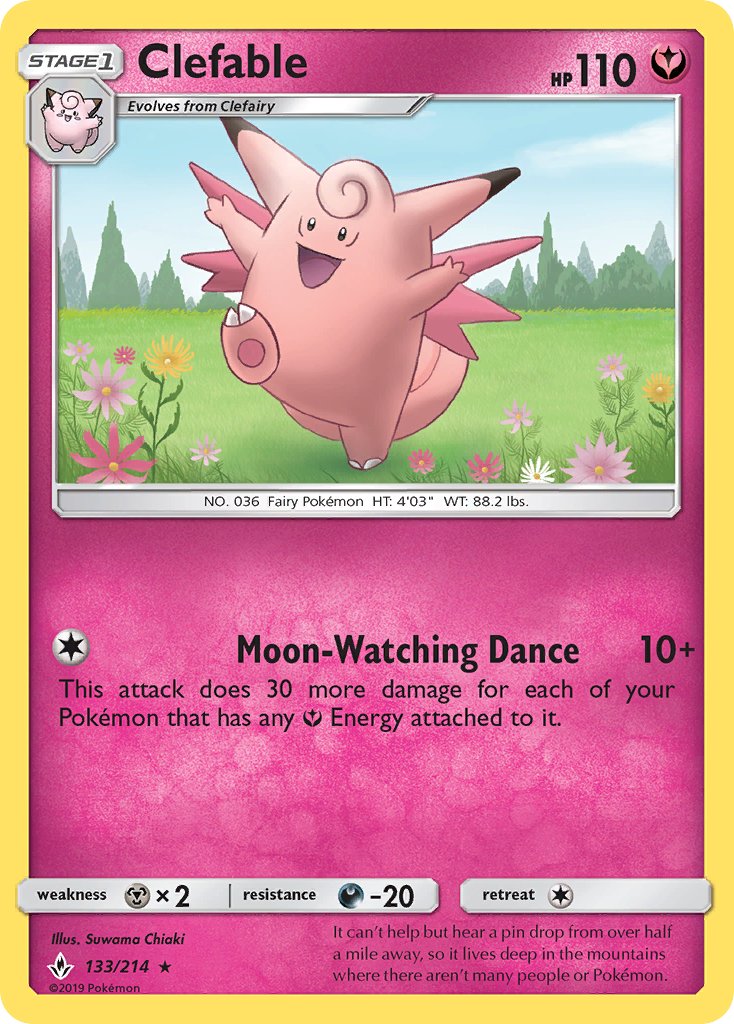 Clefable - 133/214 - Unbroken Bonds - Card Cavern
