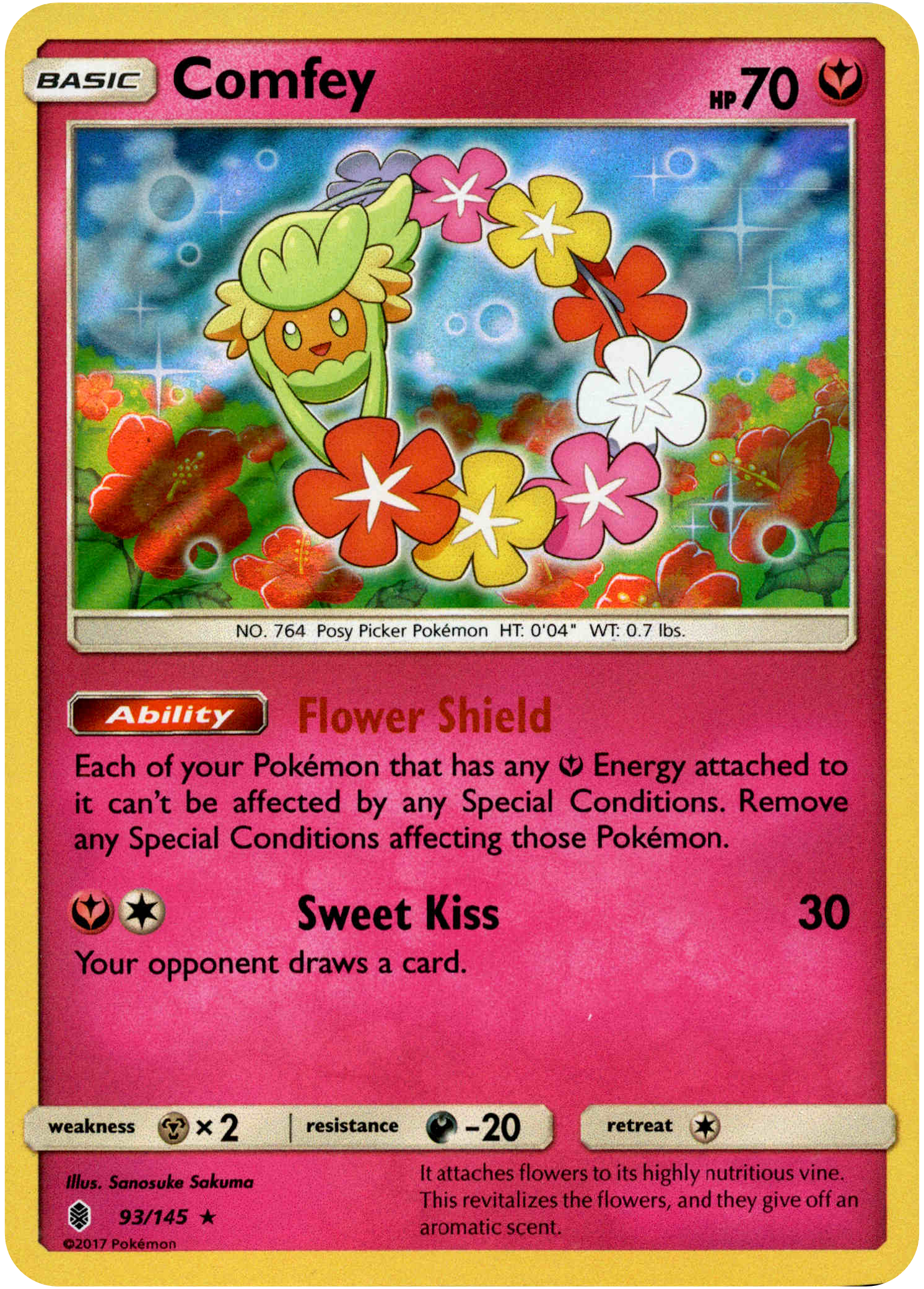 Comfey - 93/145 - Guardians Rising - Holo - Card Cavern