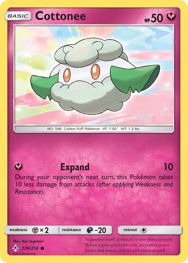 Cottonee - 139/214 - Unbroken Bonds - Card Cavern