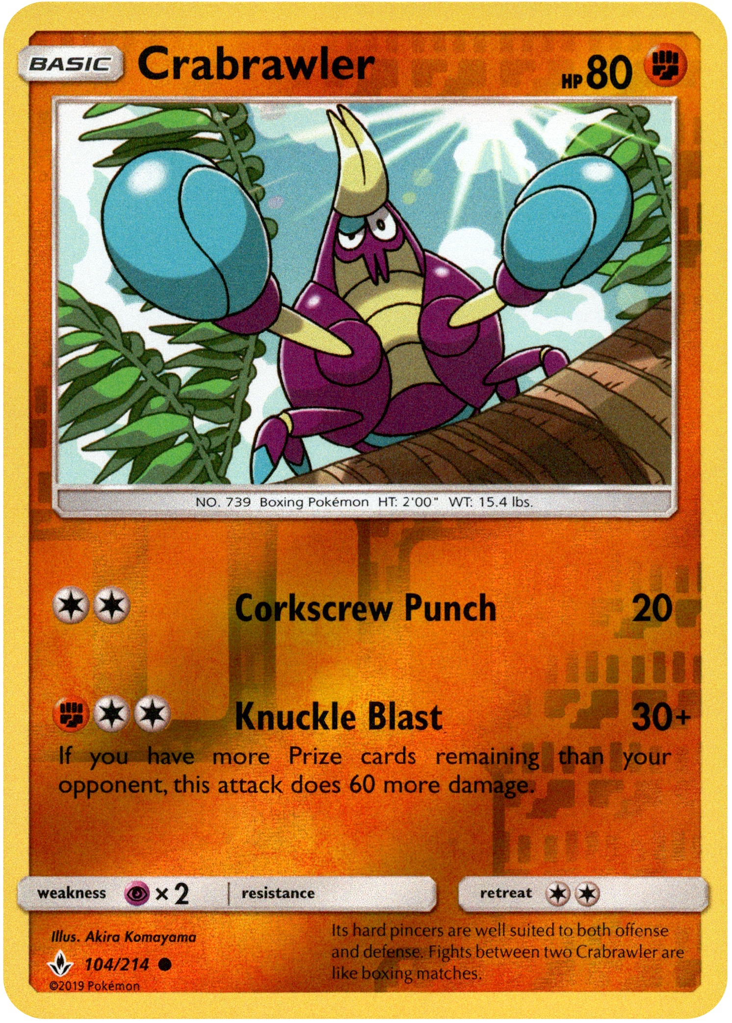 Crabrawler - 104/214 - Unbroken Bonds - Reverse Holo - Card Cavern