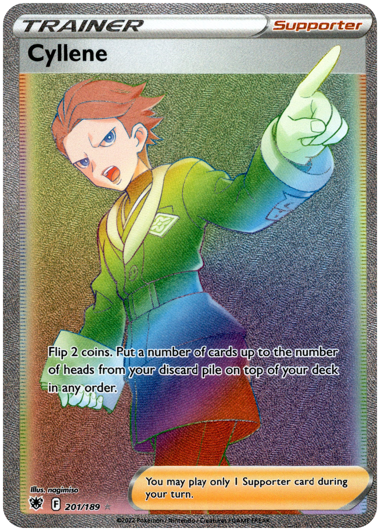 Cyllene Hyper Rare - 201/189 - Astral Radiance - Holo - Card Cavern