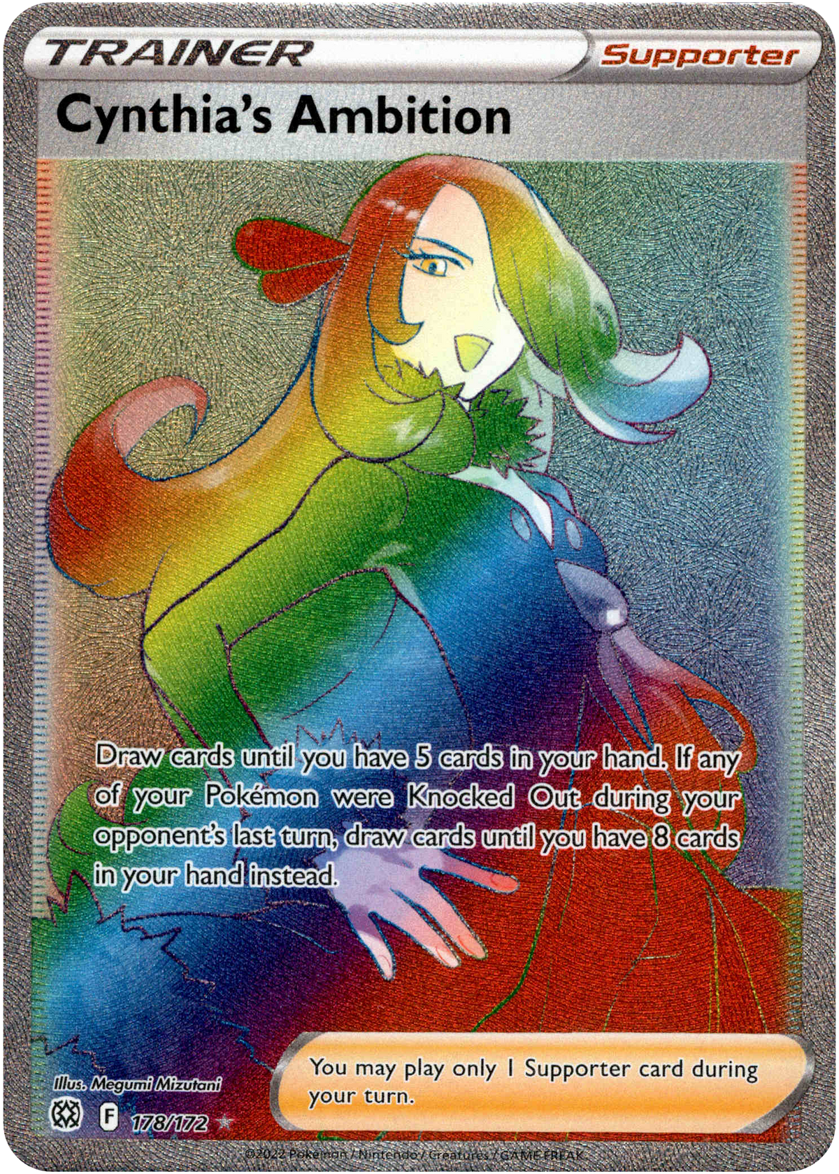 Cynthia's Ambition Hyper Rare - 178/172 - Brilliant Stars - Holo - Card Cavern