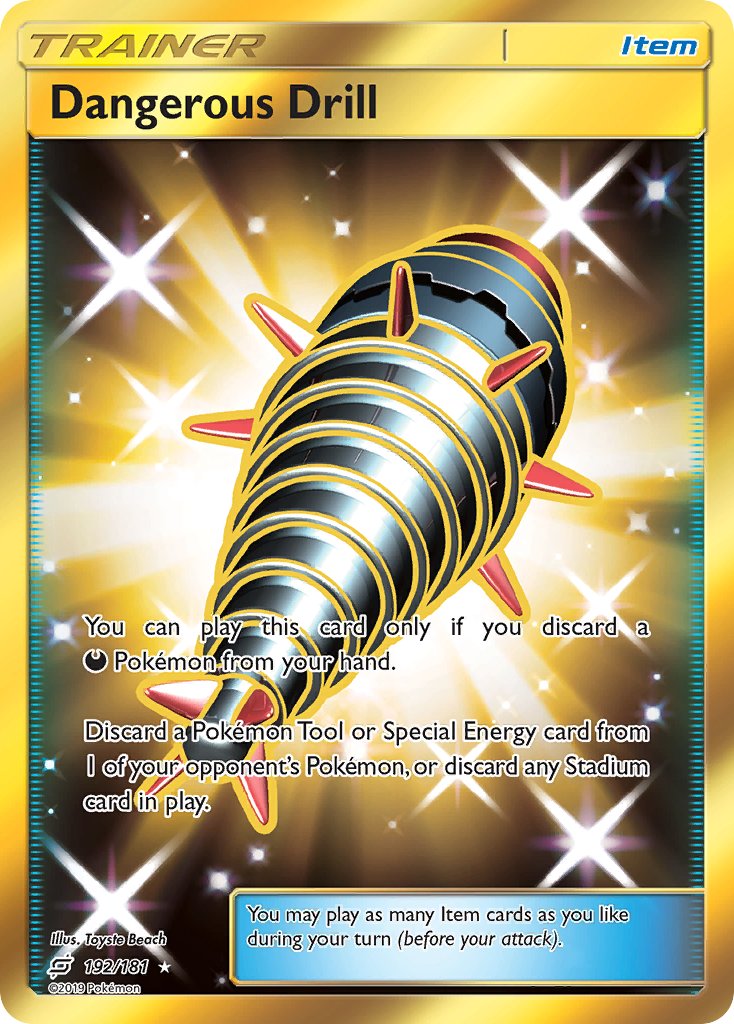 Dangerous Drill Secret Rare - 192/181 - Team Up - Holo - Card Cavern