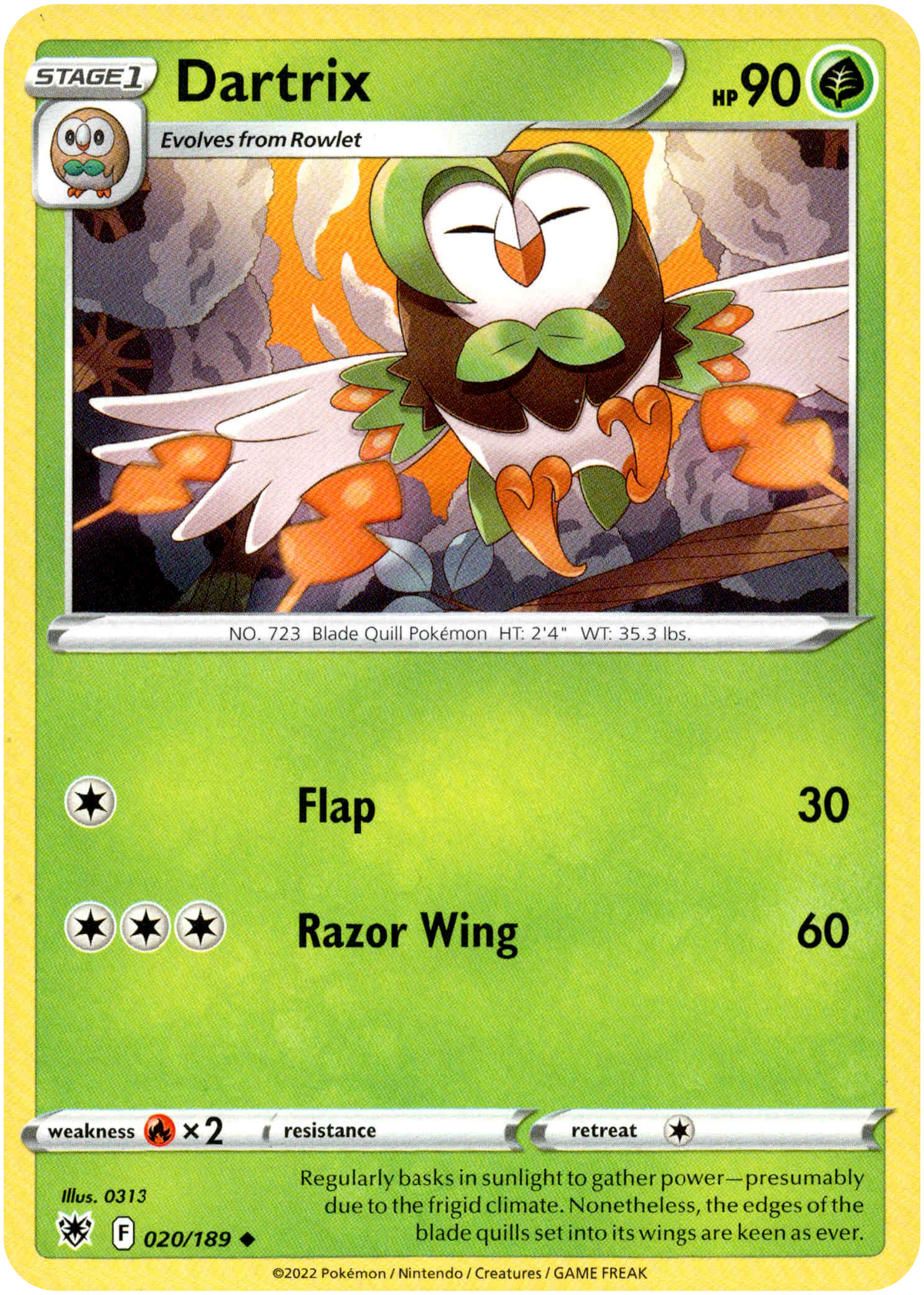 Dartrix - 020/189 - Astral Radiance - Card Cavern