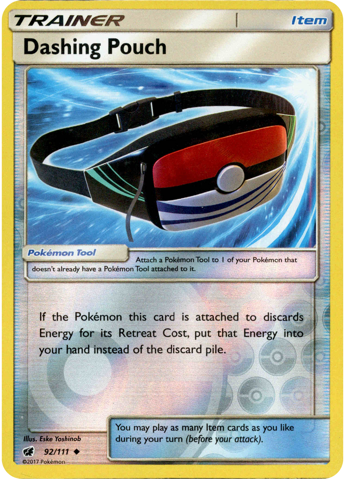 Dashing Pouch - 92/111 - Crimson Invasion - Reverse Holo - Card Cavern