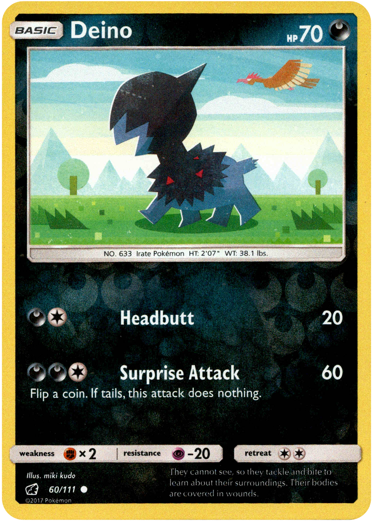 Deino - 60/111 - Crimson Invasion - Reverse Holo - Card Cavern
