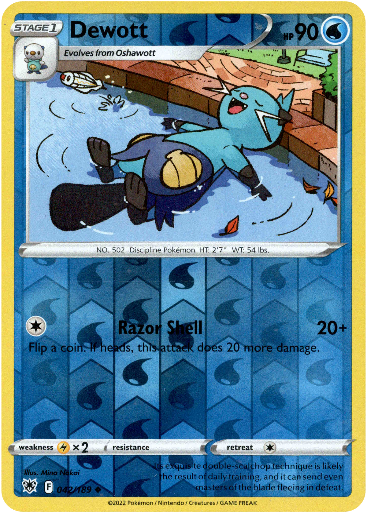 Dewott - 042/189 - Astral Radiance - Reverse Holo - Card Cavern