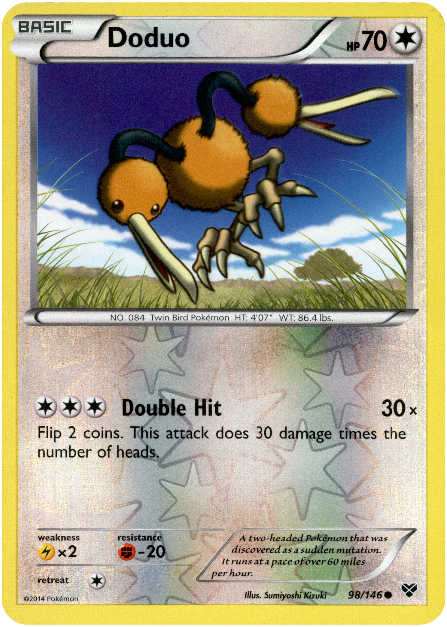 Doduo - 98/146 - XY Base - Reverse Holo - Card Cavern