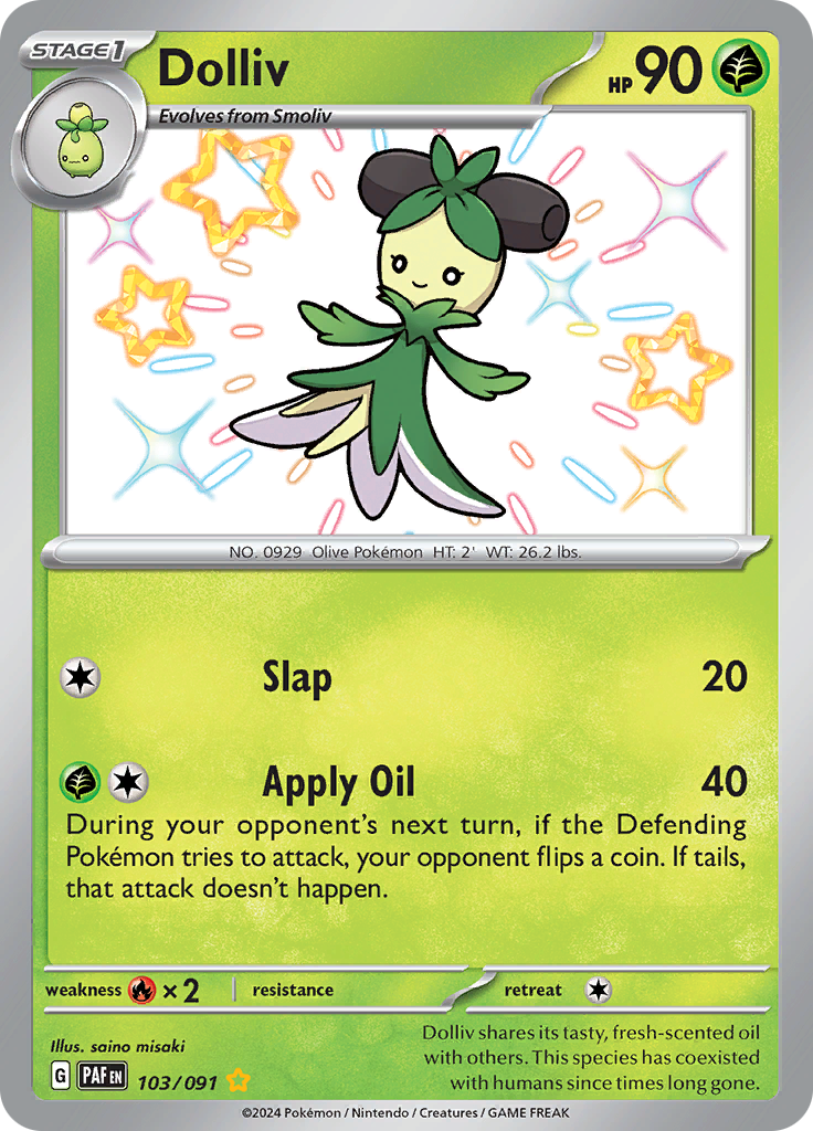 Dolliv - 103/091 - Paldean Fates - Holo - Card Cavern