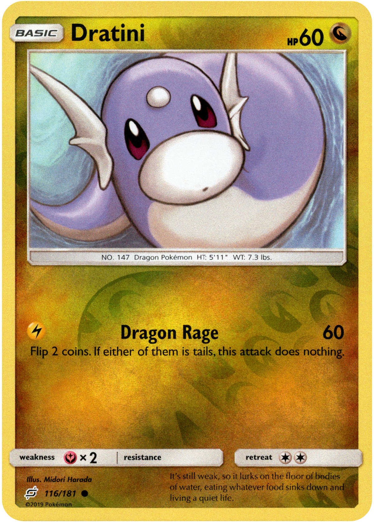 Dratini - 116/181 - Team Up - Reverse Holo - Card Cavern