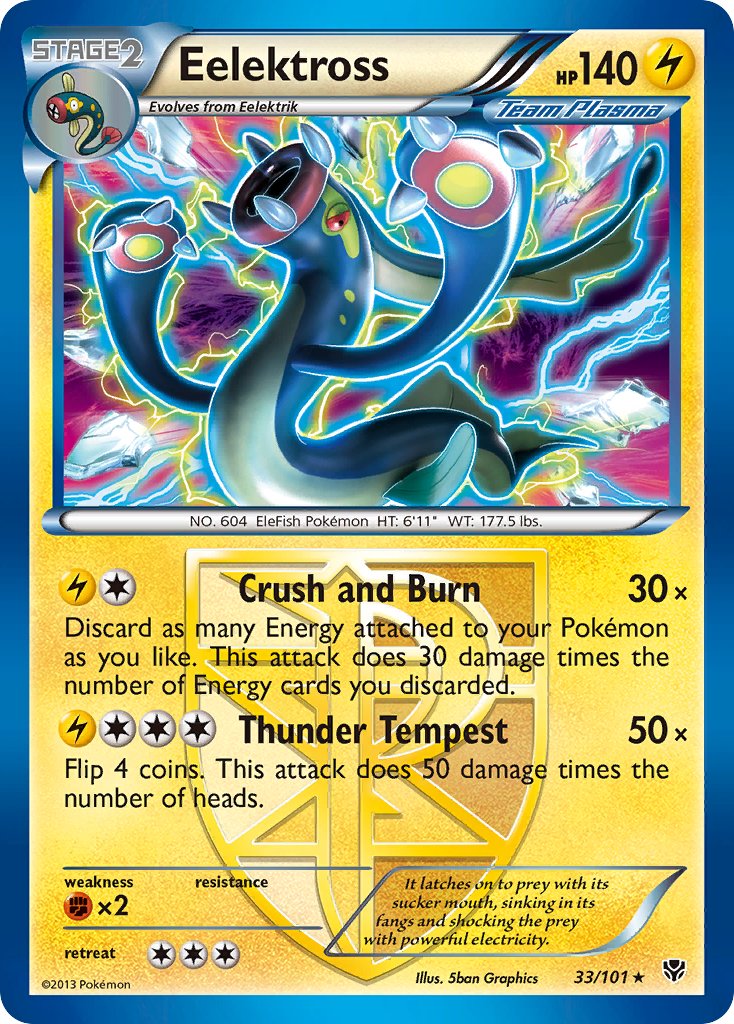 Eelektross - 33/101 - Plasma Blast - Holo - Card Cavern