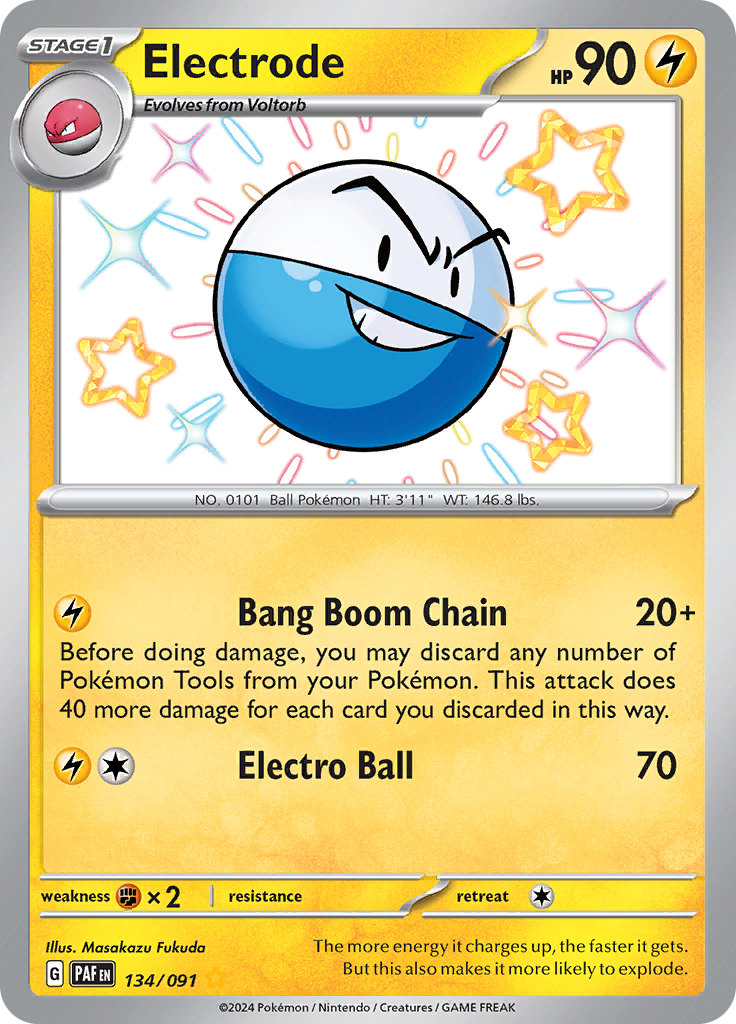 Electrode - 134/091 - Paldean Fates - Holo - Card Cavern