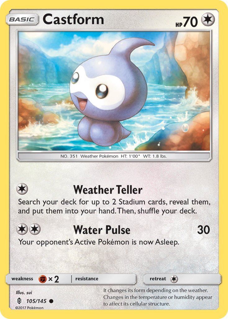 Castform - 105/145 - Guardians Rising - Card Cavern