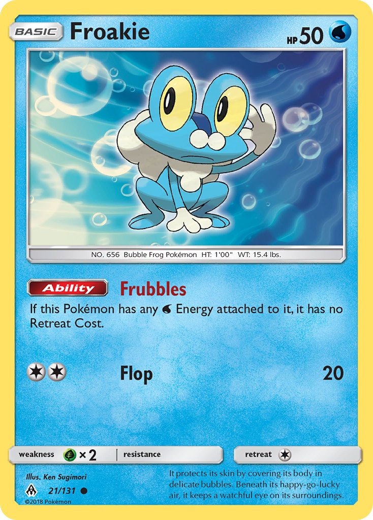 Froakie - 21/131 - Forbidden Light - Card Cavern