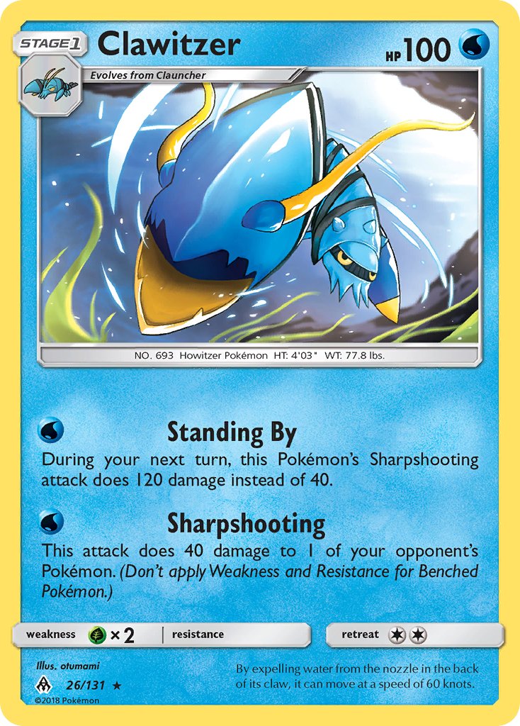 Clawitzer - 26/131 - Forbidden Light - Card Cavern
