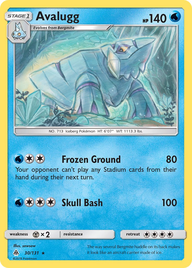 Avalugg - 30/131 - Forbidden Light - Card Cavern