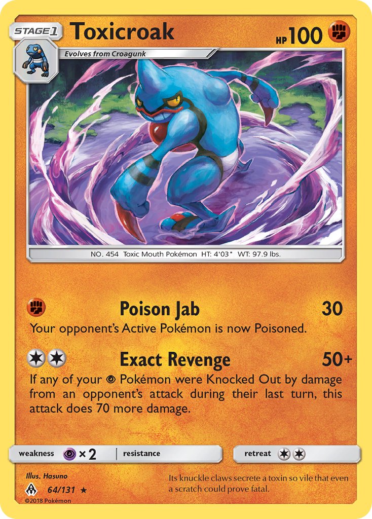 Toxicroak - 64/131 - Forbidden Light - Card Cavern