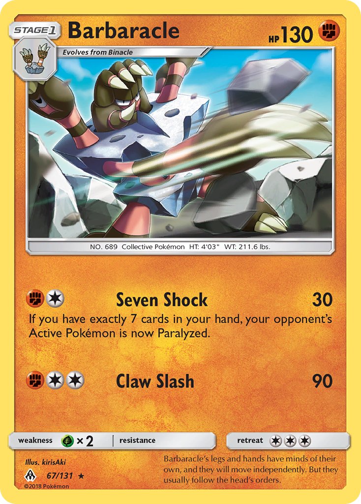 Barbaracle - 67/131 - Forbidden Light - Card Cavern