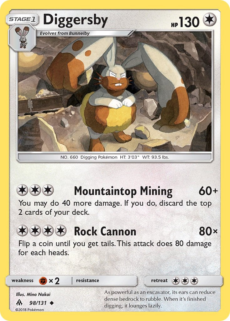 Diggersby - 98/131 - Forbidden Light - Card Cavern