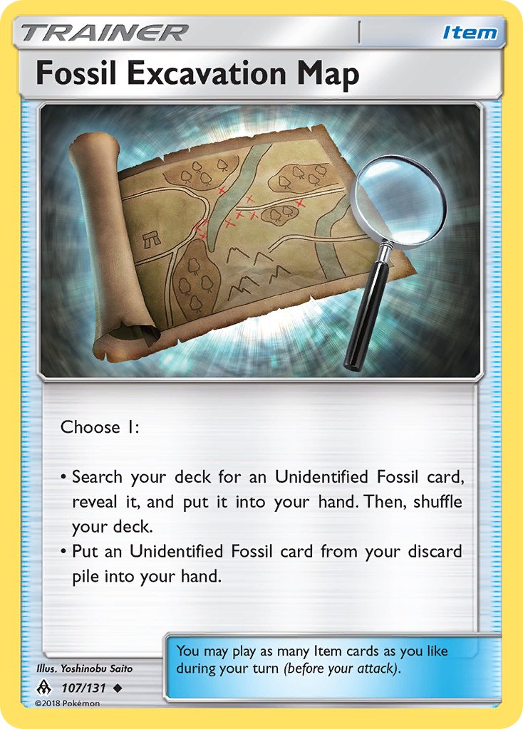 Fossil Excavation Map - 107/131 - Forbidden Light - Card Cavern