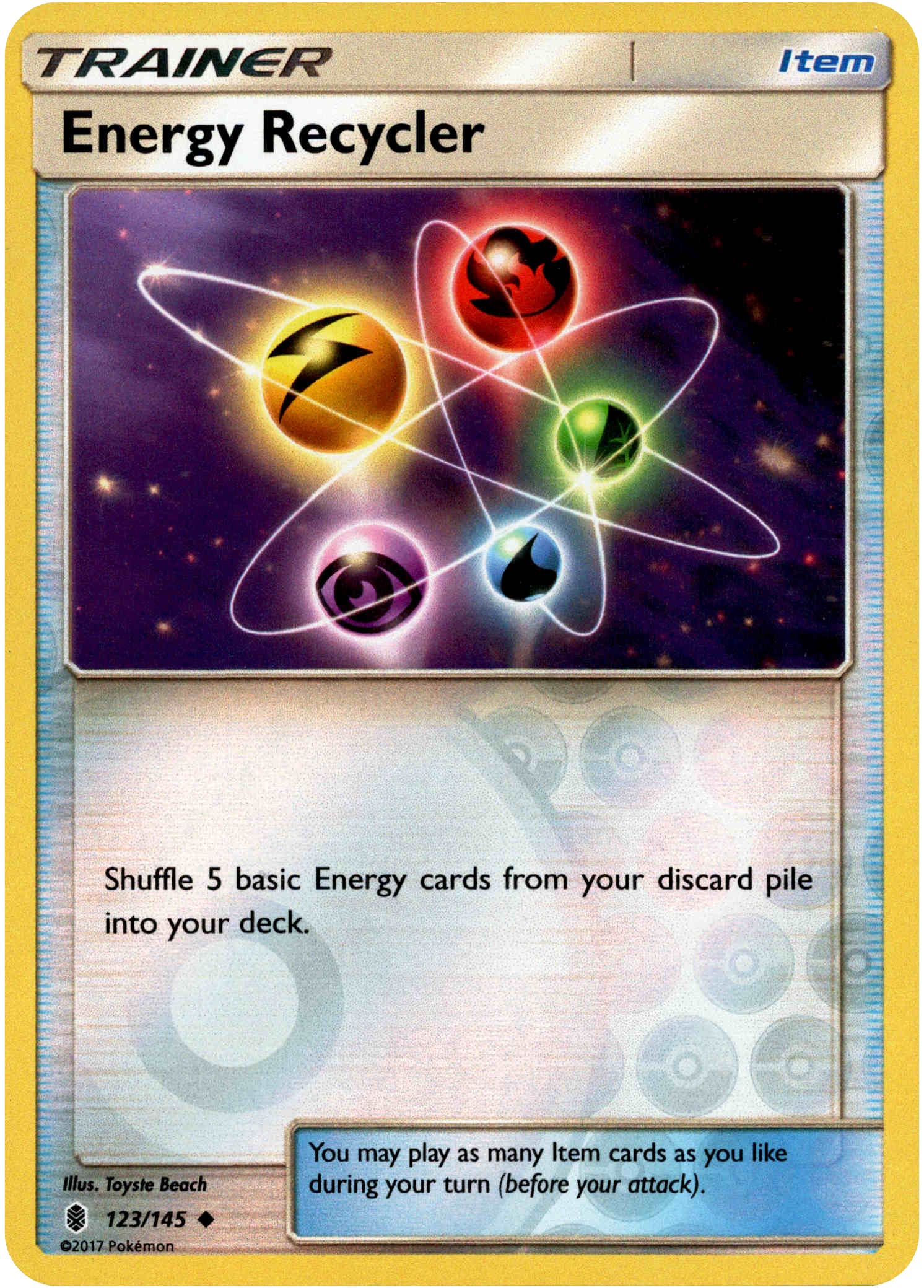 Energy Recycler - 123/145 - Guardians Rising - Reverse Holo - Card Cavern